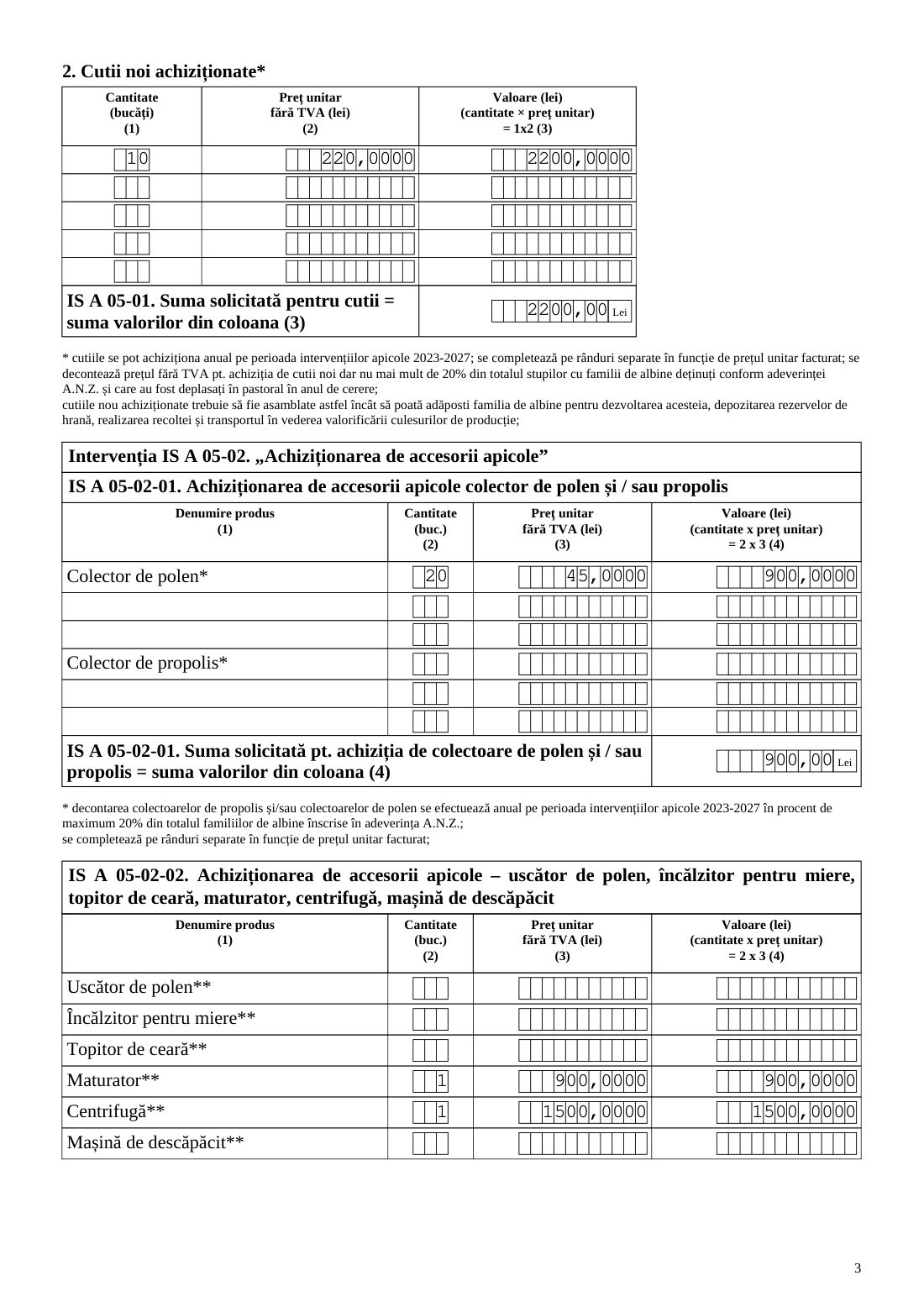 Exemplu cerere ISA (PNA) — pagina 3 din 11