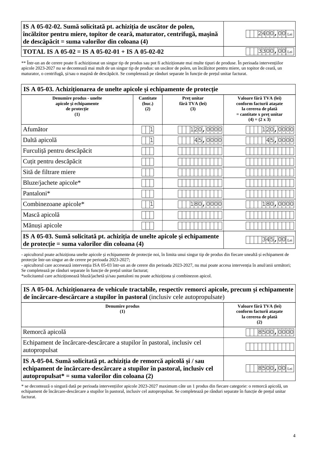 Exemplu cerere ISA (PNA) — pagina 4 din 11