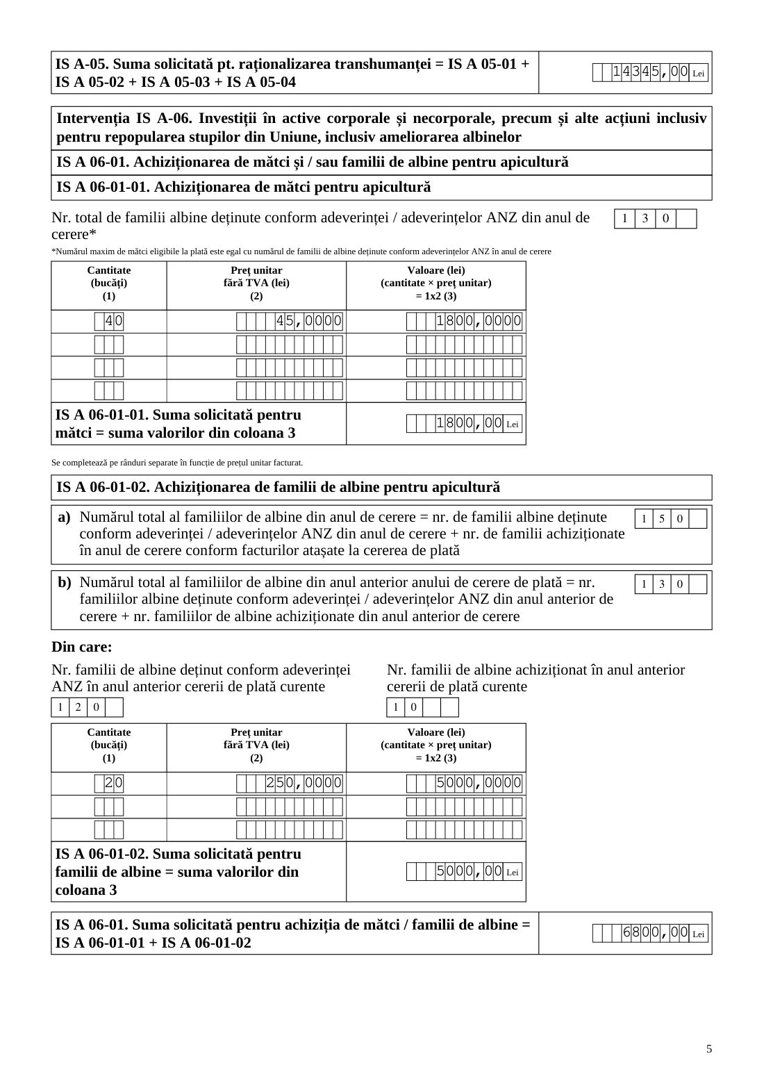 Exemplu cerere ISA (PNA) — pagina 5 din 11