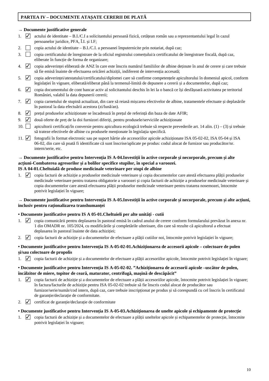 Exemplu cerere ISA (PNA) — pagina 10 din 11